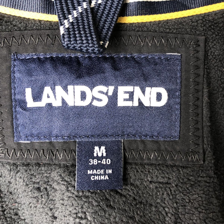 LANDS' END nylon jacket, men's size M Nylon black type Vintage Second Hand