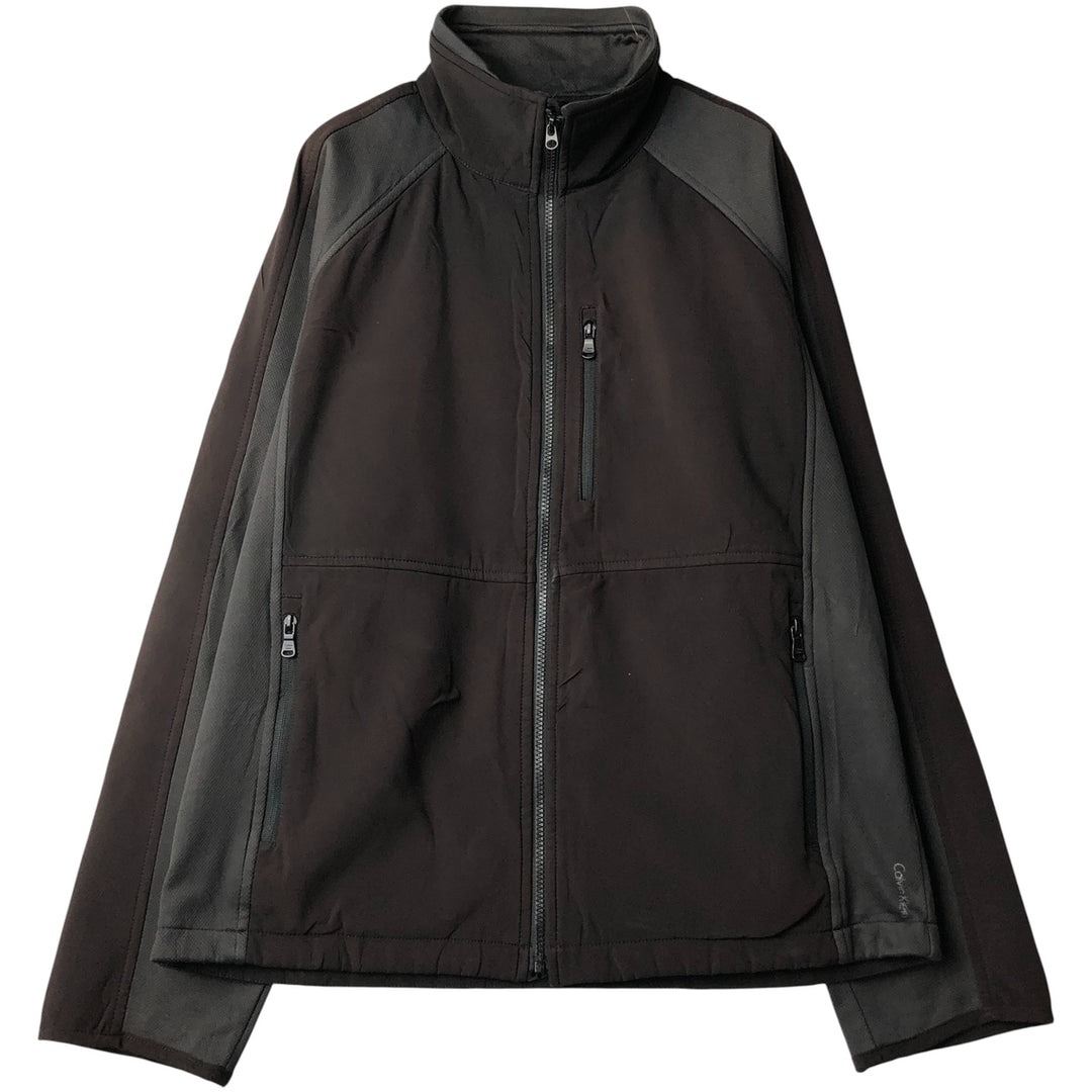 2000'S Calvin Klein Softshell Jacket, Men's Size M polyester black type Vintage Second Hand