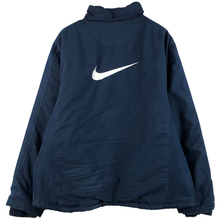 2000'S Nike Back Logo Padded Puffer Jacket, Men's Size Medium unclear navy blue type Vintage Second Hand