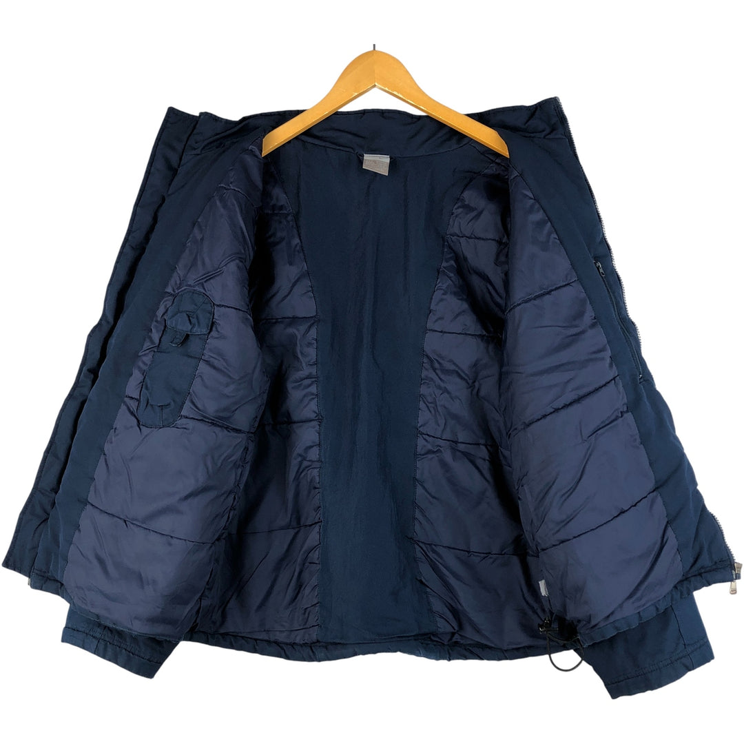 2000'S Nike Back Logo Padded Puffer Jacket, Men's Size Medium unclear navy blue type Vintage Second Hand