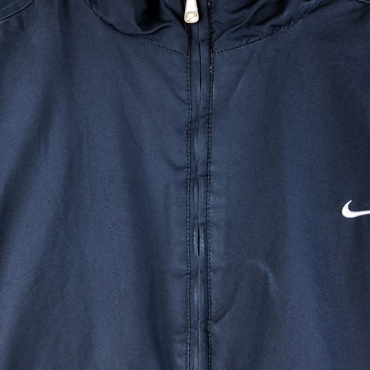 2000'S Nike Back Logo Padded Puffer Jacket, Men's Size Medium unclear navy blue type Vintage Second Hand