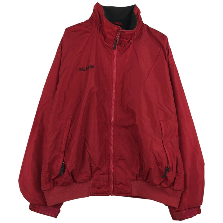 90s-00'S Columbia Men's XL Padded Puffer Jacket Nylon burgundy type Vintage Second Hand