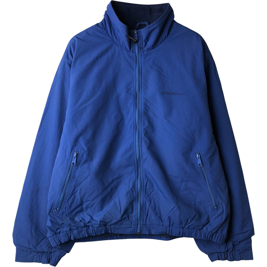 Eddie Bauer Men's Padded Puffer Jacket, Size XL Nylon Navy blue Vintage Second Hand