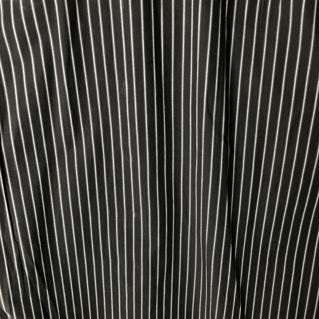 Vintage 90s-00'S Calvin Klein long-sleeved cotton striped shirt, made in China, men's size XL cotton black type Vintage Second Hand