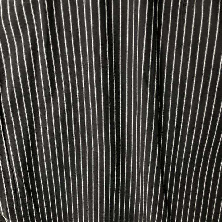 Vintage 90s-00'S Calvin Klein long-sleeved cotton striped shirt, made in China, men's size XL cotton black type Vintage Second Hand