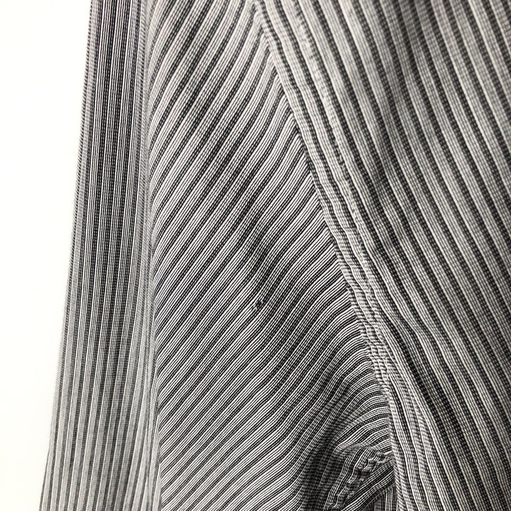 Vintage 90s-00'S Calvin Klein Regular Fit Long Sleeve Cotton Striped Shirt, Men's Size XL cotton gray type Vintage Second Hand