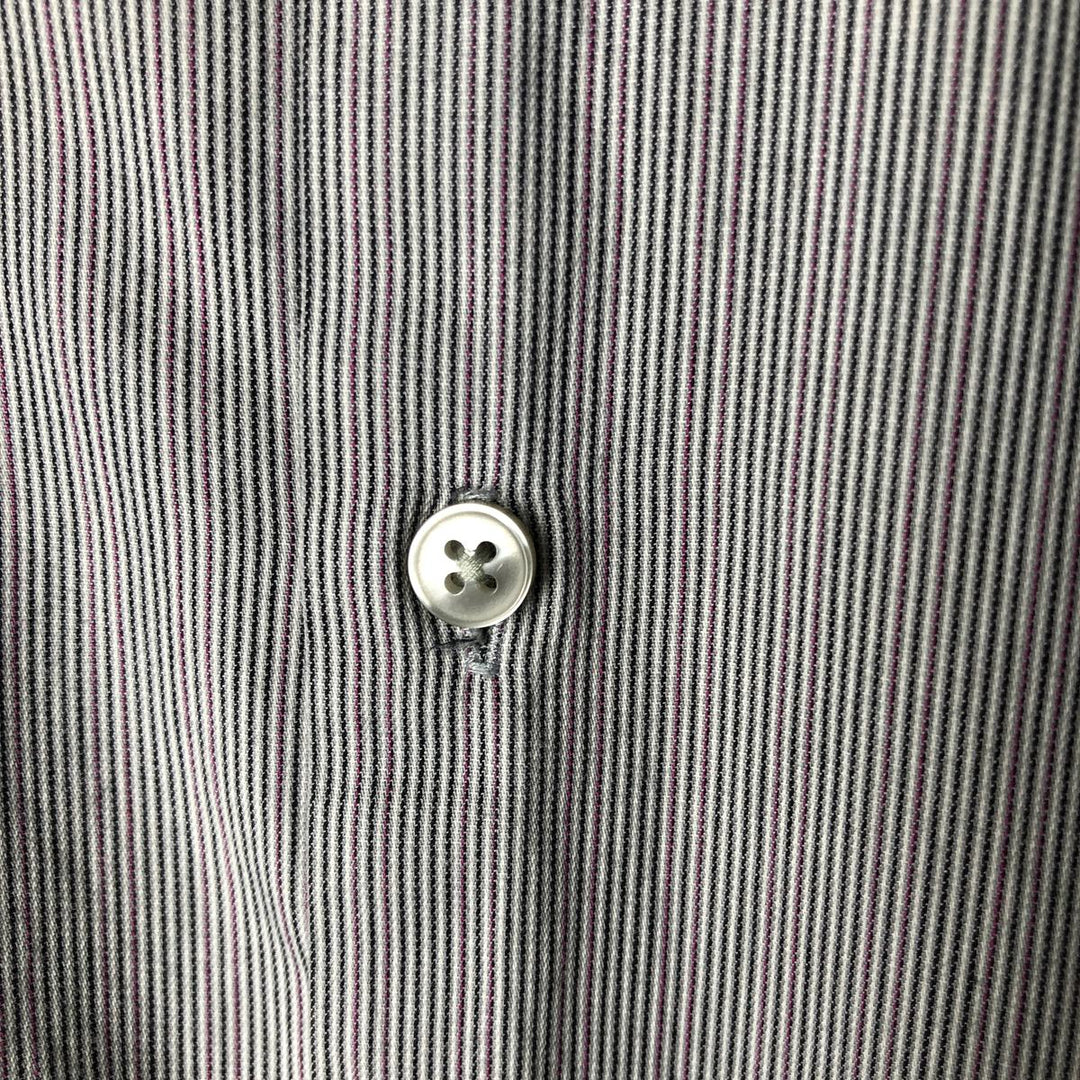 Vintage 90s-00'S Calvin Klein Regular Fit Long Sleeve Cotton Striped Shirt, Men's Size XL cotton white type Vintage Second Hand