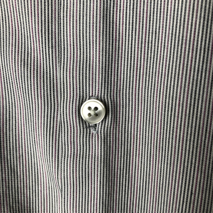 Vintage 90s-00'S Calvin Klein Regular Fit Long Sleeve Cotton Striped Shirt, Men's Size XL cotton white type Vintage Second Hand