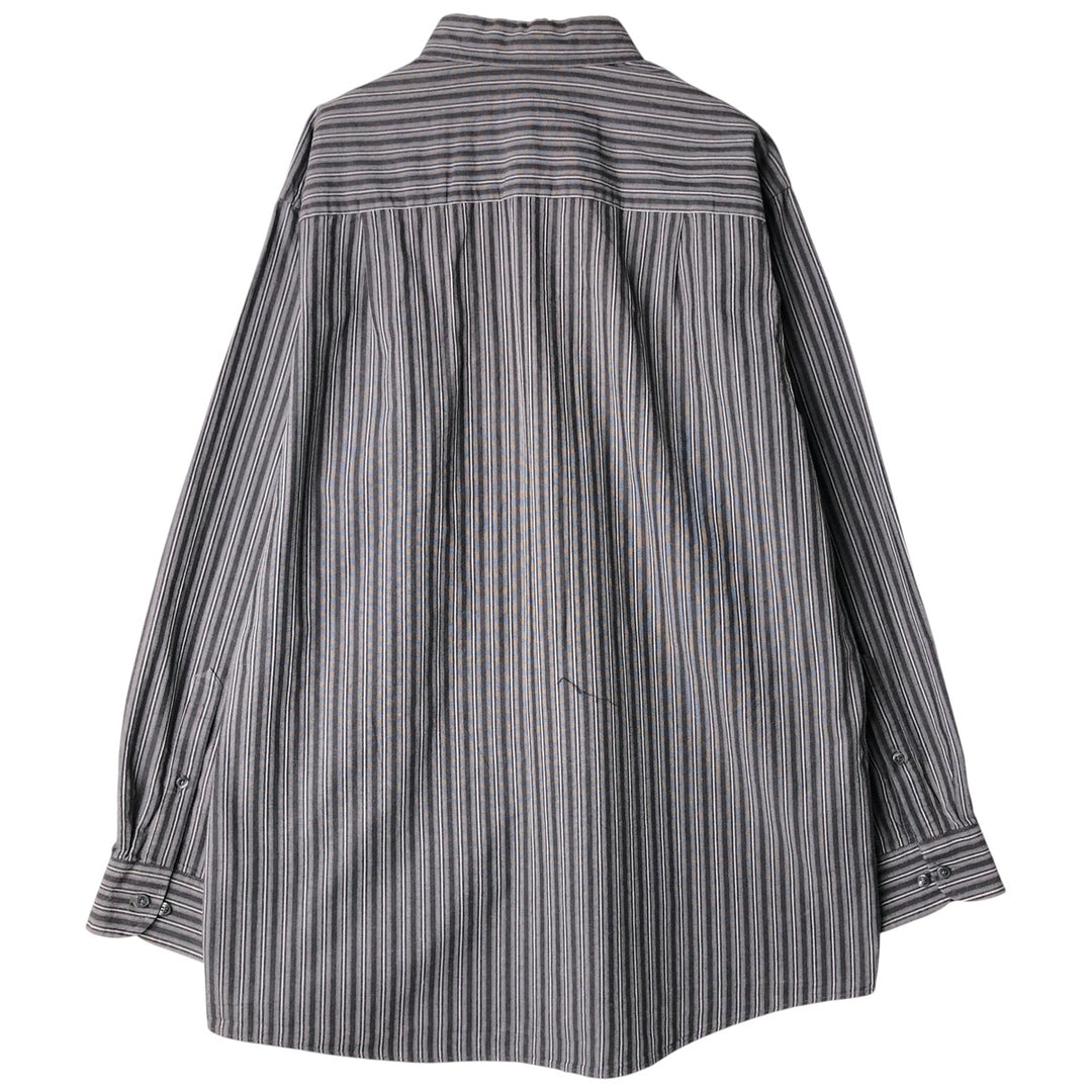 Vintage 90s-00'S Calvin Klein multi-stripe long-sleeved cotton striped shirt, men's size L cotton black type Vintage Second Hand
