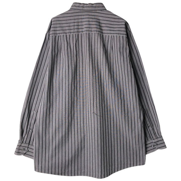 Vintage 90s-00'S Calvin Klein multi-stripe long-sleeved cotton striped shirt, men's size L cotton black type Vintage Second Hand