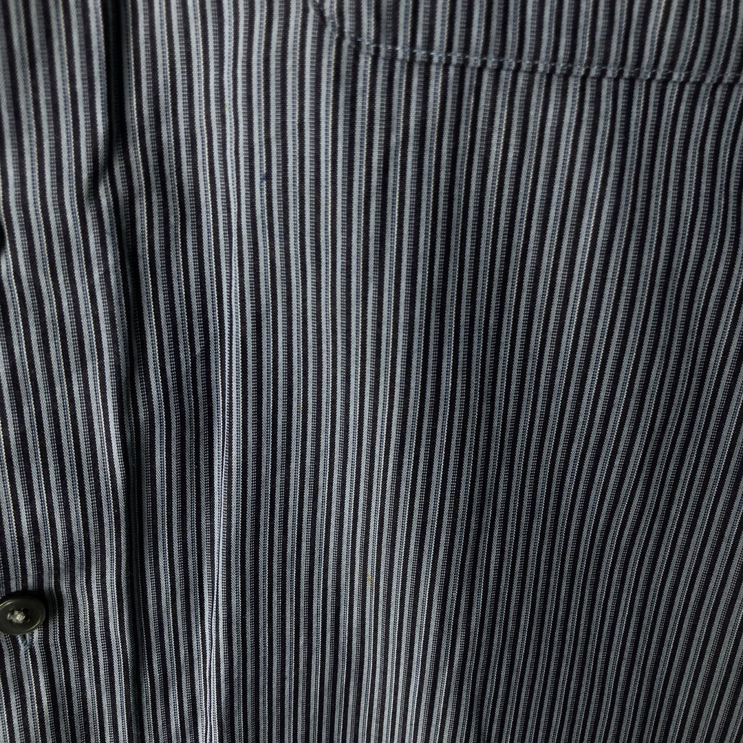Vintage 90s-00'S Calvin Klein multi-stripe long-sleeved cotton striped shirt, men's size L cotton Blue type light blue Vintage Second Hand