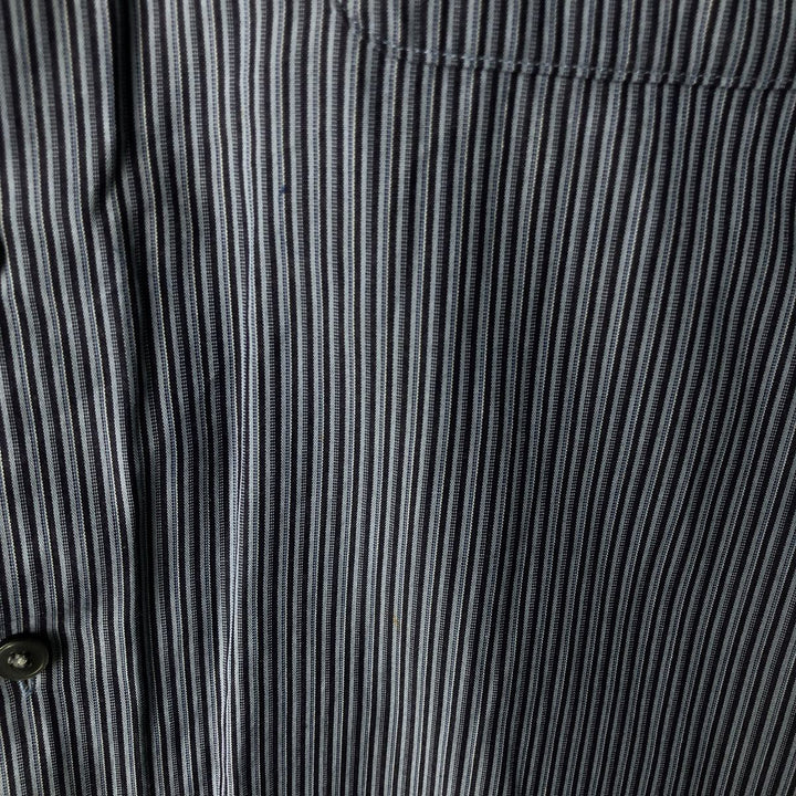 Vintage 90s-00'S Calvin Klein multi-stripe long-sleeved cotton striped shirt, men's size L cotton Blue type light blue Vintage Second Hand