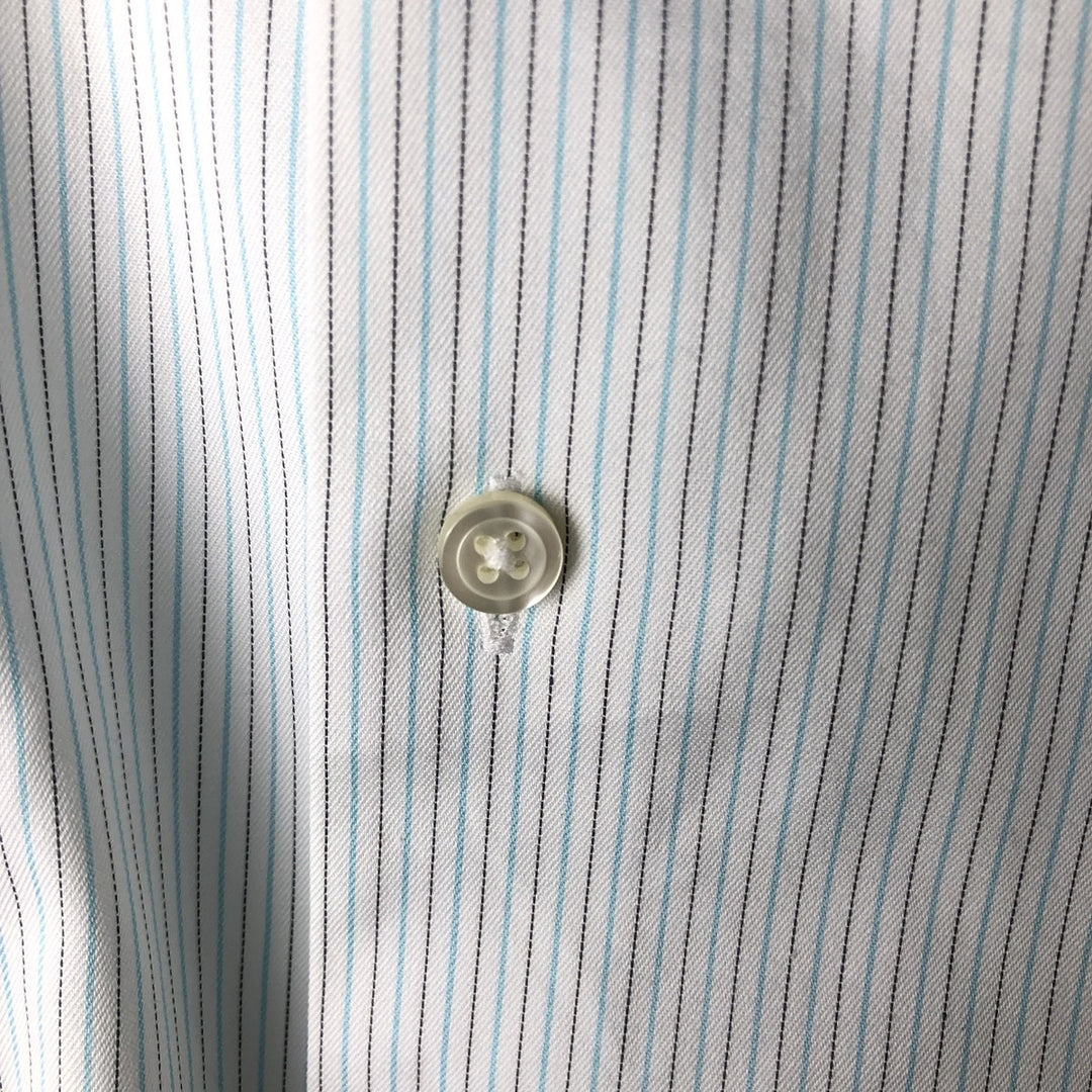Calvin Klein Slim Fit Long Sleeve Cotton Striped Shirt, Men's XXL cotton white type Vintage Second Hand