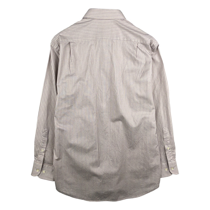 Hugo Boss Multi-Stripe Long Sleeve Cotton Striped Shirt, Men's Size M cotton Beige type Vintage Second Hand