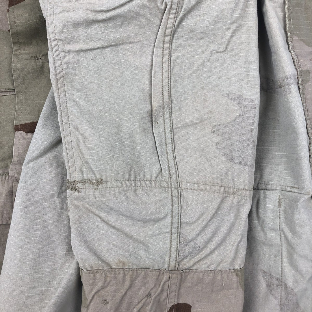 00'S US military genuine camouflage Pattern 3C desert camo ripstop BDU military jacket made in USA MEDIUM-REGULAR equivalent to men's M Nylon Beige type Vintage Second Hand