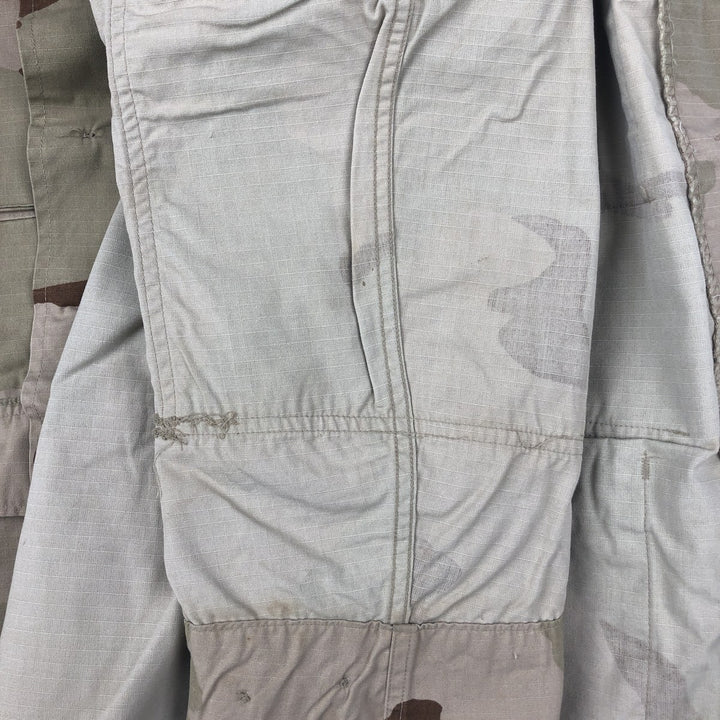 00'S US military genuine camouflage Pattern 3C desert camo ripstop BDU military jacket made in USA MEDIUM-REGULAR equivalent to men's M Nylon Beige type Vintage Second Hand