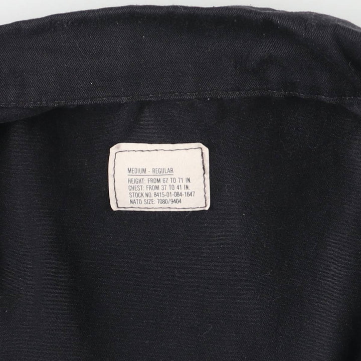 Civilian Military Combat Jacket, Made in USA, Men's Size Medium cotton black type Vintage Second Hand