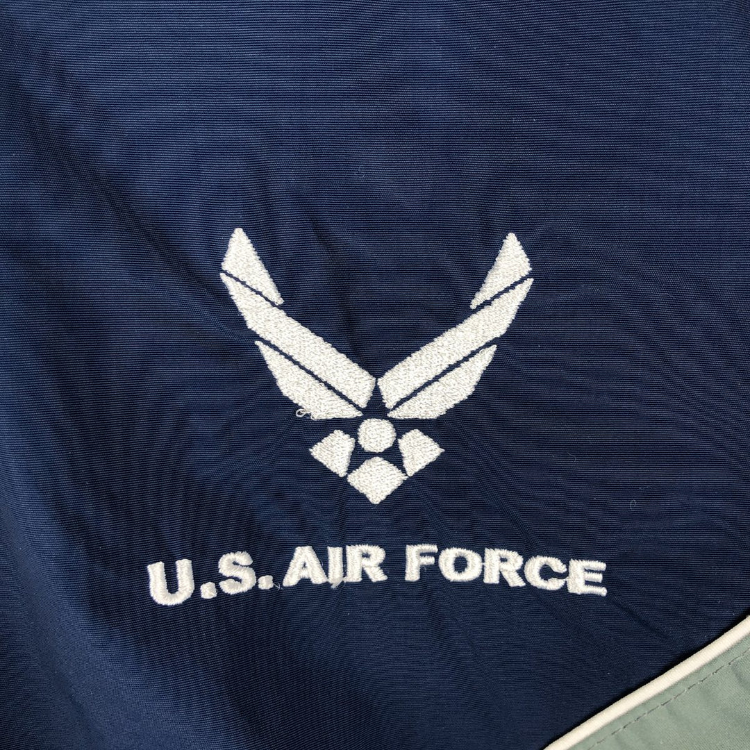 2000'S US Military SKILCRAFT PTU Training Jacket, Nylon, Made in USA, Medium Nylon navy blue type Vintage Second Hand