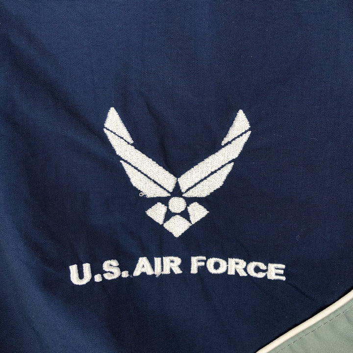 2000'S US Military SKILCRAFT PTU Training Jacket, Nylon, Made in USA, Medium Nylon navy blue type Vintage Second Hand
