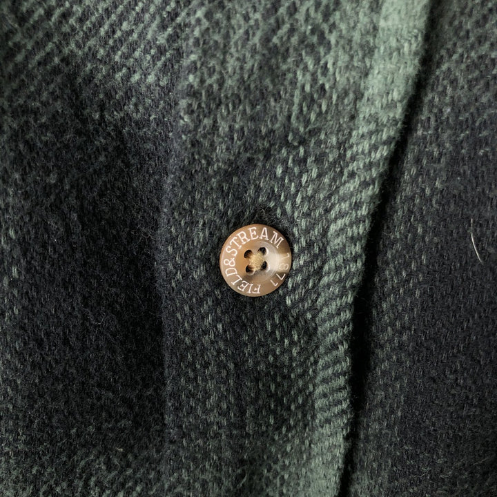 2000'S Field and Stream FIELD AND STREAM Ombre Check Long Sleeve Heavy Flannel Check Shirt, Men's Size XL cotton green type Vintage Second Hand