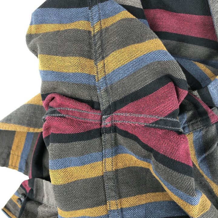 Patagonia Lightweight Fjord STY54020FA18 Striped Pattern Long Sleeve Flannel Shirt, Men's XL Organic cotton gray type Vintage Second Hand