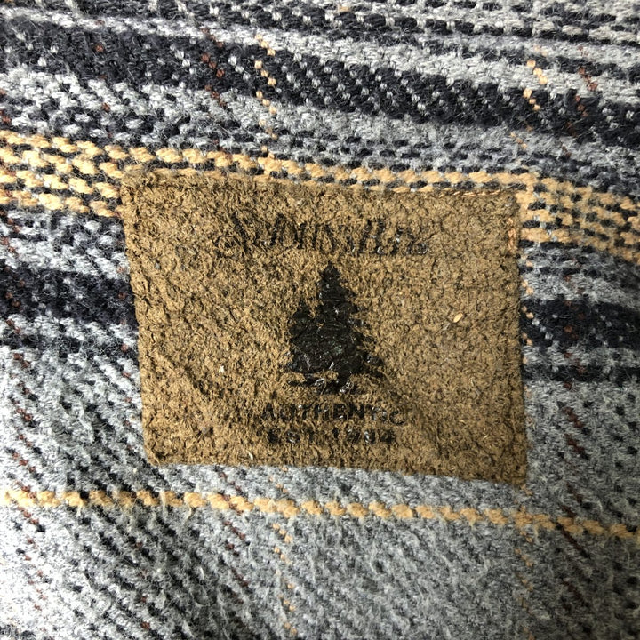 90'S St. John's Bay Vintage Long Sleeve Flannel Check Shirt, Men's XL cotton gray type Vintage Second Hand
