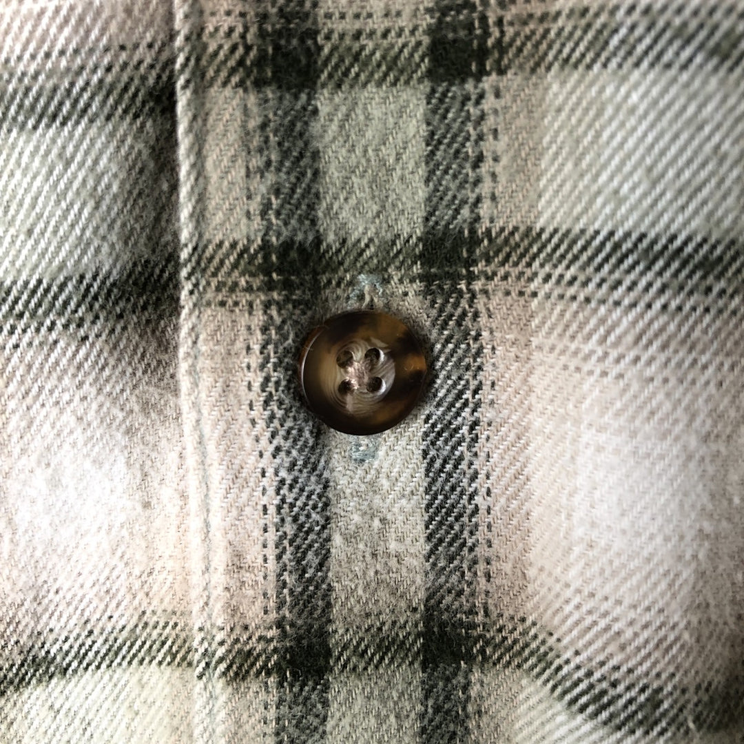 Eddie Bauer Lightflannel Check Shirt, Men's Size L cotton Beige type Vintage Second Hand