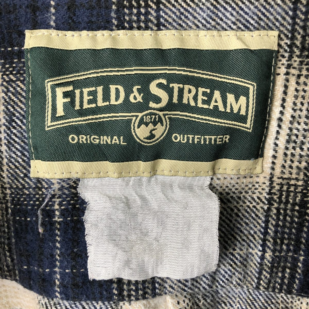 Field and Stream FIELD AND STREAM Ombre Check Long Sleeve Flannel Check Shirt, Men's XL unclear navy blue type Vintage Second Hand