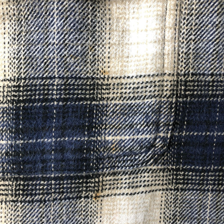 Field and Stream FIELD AND STREAM Ombre Check Long Sleeve Flannel Check Shirt, Men's XL unclear navy blue type Vintage Second Hand