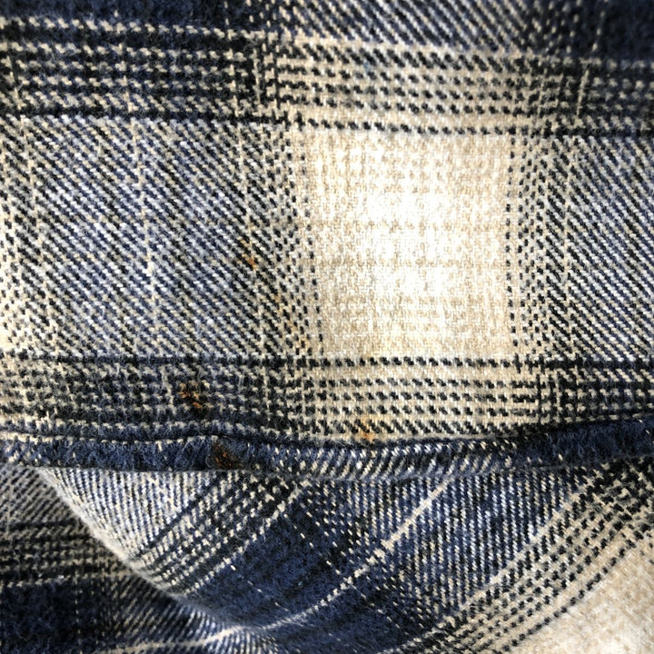 Field and Stream FIELD AND STREAM Ombre Check Long Sleeve Flannel Check Shirt, Men's XL unclear navy blue type Vintage Second Hand