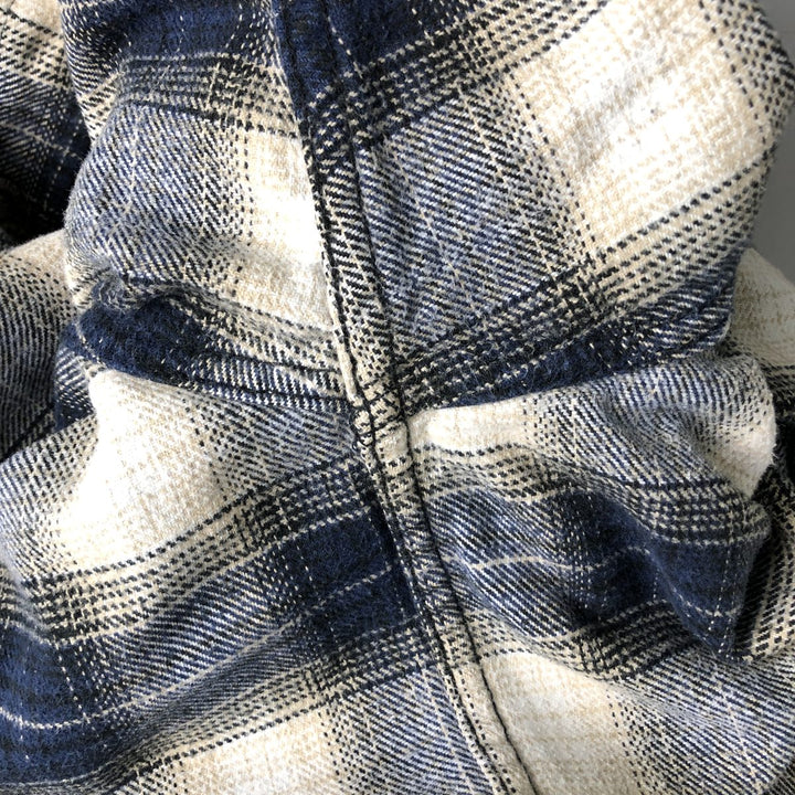 Field and Stream FIELD AND STREAM Ombre Check Long Sleeve Flannel Check Shirt, Men's XL unclear navy blue type Vintage Second Hand