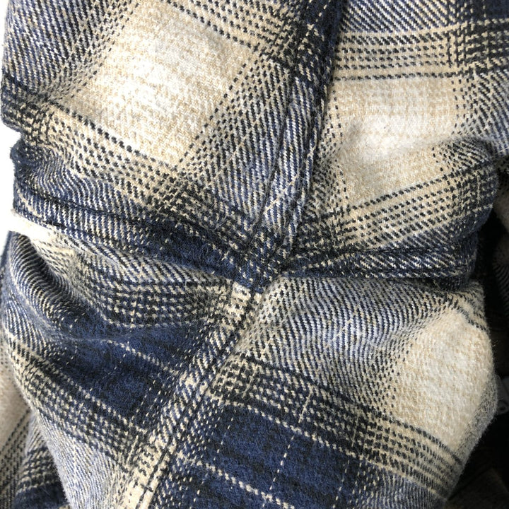 Field and Stream FIELD AND STREAM Ombre Check Long Sleeve Flannel Check Shirt, Men's XL unclear navy blue type Vintage Second Hand