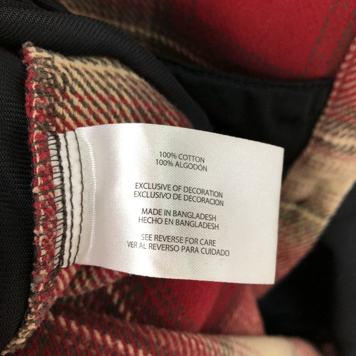 ORVIS Ombre Check Long Sleeve Flannel Check Shirt, Men's Size L cotton red type Vintage Second Hand