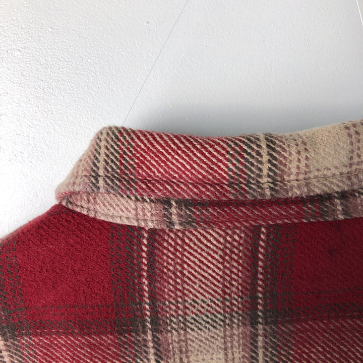 ORVIS Ombre Check Long Sleeve Flannel Check Shirt, Men's Size L cotton red type Vintage Second Hand