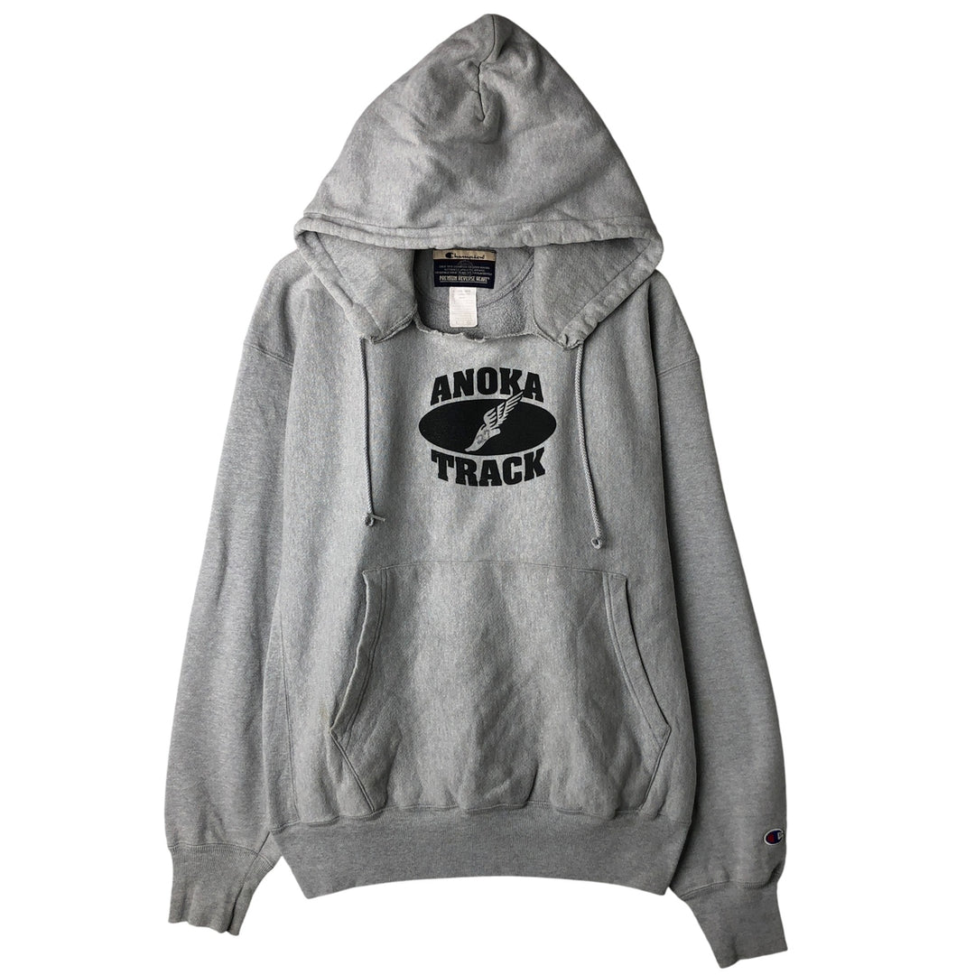 00'S Champion Premium Reverse Weave College Sweat Pullover Hoodie, Men's Size L cotton gray type Vintage Second Hand