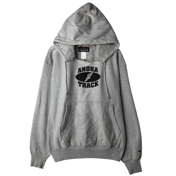 00'S Champion Premium Reverse Weave College Sweat Pullover Hoodie, Men's Size L cotton gray type Vintage Second Hand