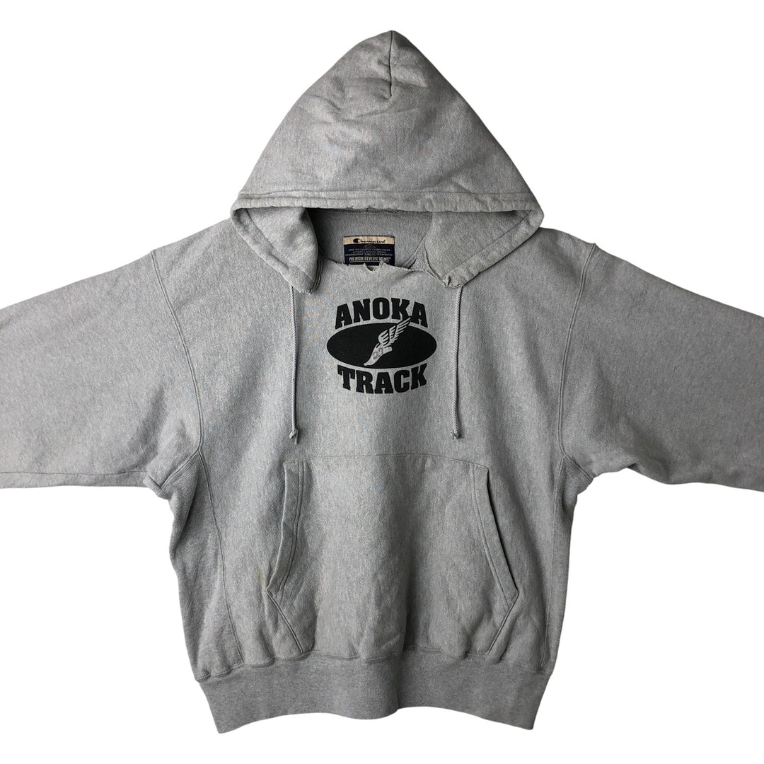 00'S Champion Premium Reverse Weave College Sweat Pullover Hoodie, Men's Size L cotton gray type Vintage Second Hand