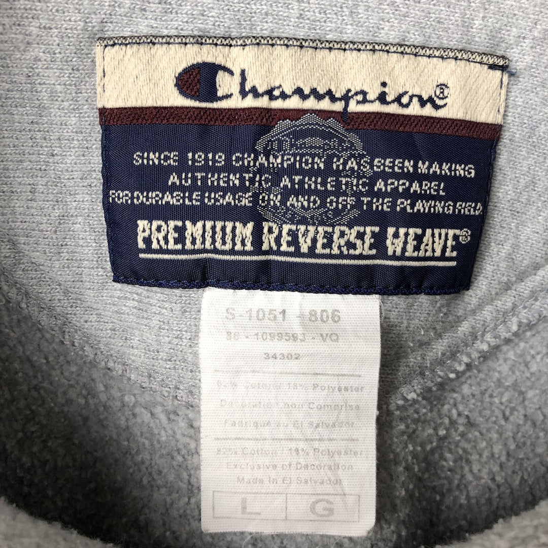 00'S Champion Premium Reverse Weave College Sweat Pullover Hoodie, Men's Size L cotton gray type Vintage Second Hand