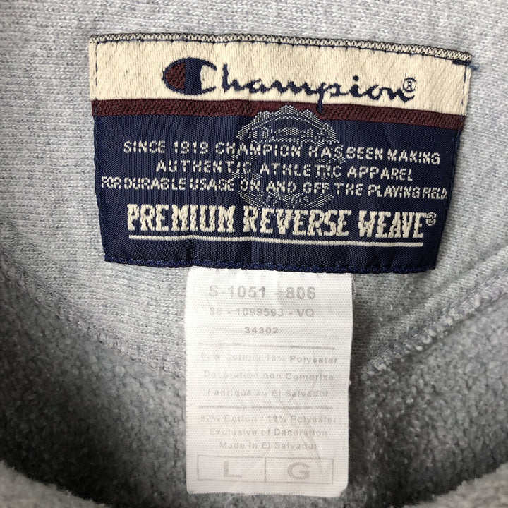 00'S Champion Premium Reverse Weave College Sweat Pullover Hoodie, Men's Size L cotton gray type Vintage Second Hand