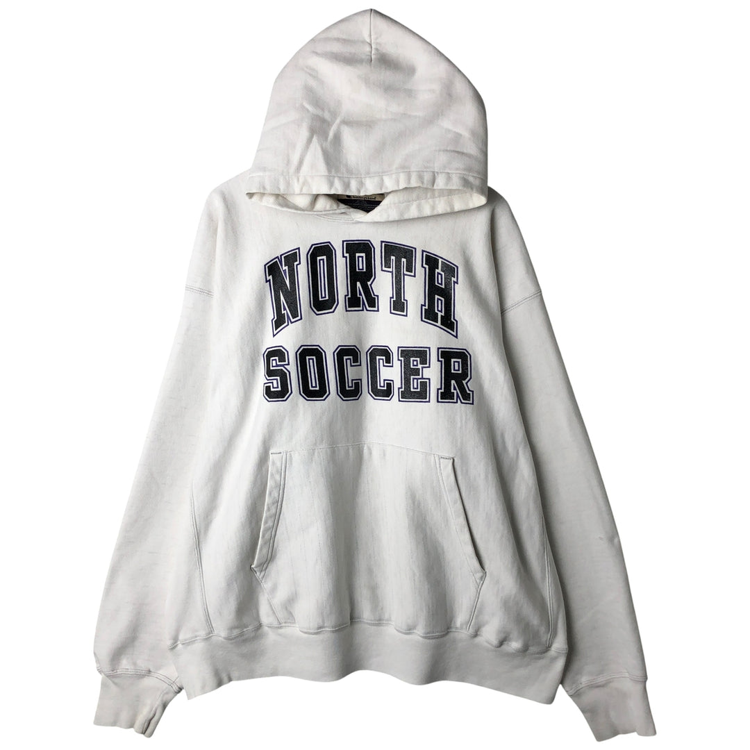 Oversized 2000'S Champion Premium Reverse Weave College Pullover Hoodie, Men's XXXL unclear white type Vintage Second Hand