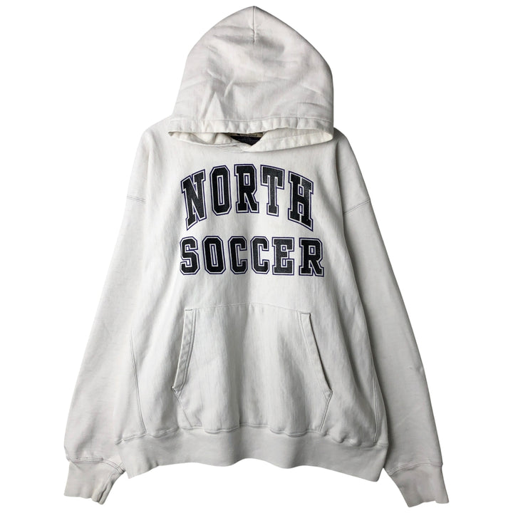 Oversized 2000'S Champion Premium Reverse Weave College Pullover Hoodie, Men's XXXL unclear white type Vintage Second Hand