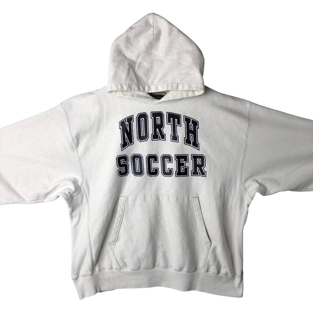 Oversized 2000'S Champion Premium Reverse Weave College Pullover Hoodie, Men's XXXL unclear white type Vintage Second Hand