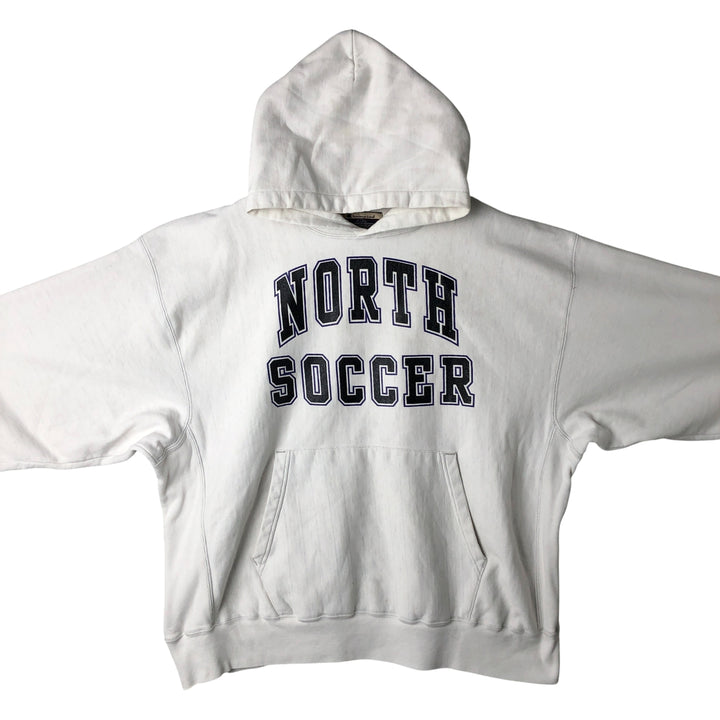Oversized 2000'S Champion Premium Reverse Weave College Pullover Hoodie, Men's XXXL unclear white type Vintage Second Hand