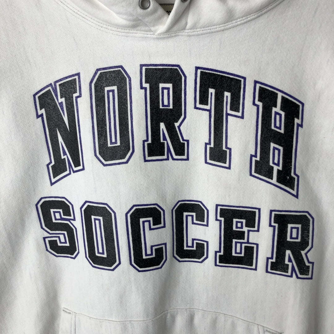 Oversized 2000'S Champion Premium Reverse Weave College Pullover Hoodie, Men's XXXL unclear white type Vintage Second Hand
