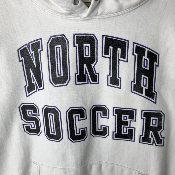 Oversized 2000'S Champion Premium Reverse Weave College Pullover Hoodie, Men's XXXL unclear white type Vintage Second Hand