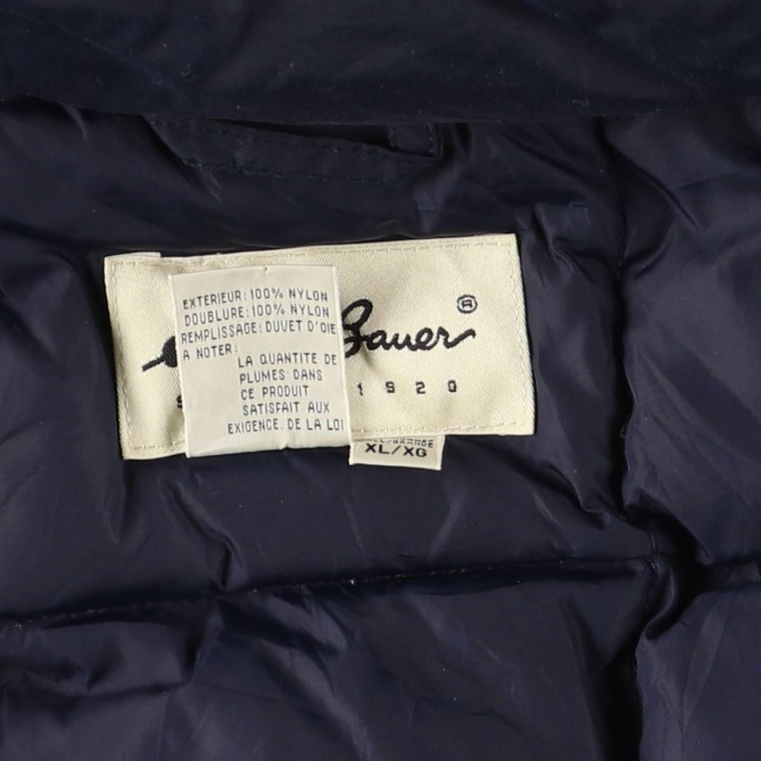 Eddie Bauer Goose Down Parka, Men's XL Nylon navy blue type Vintage Second Hand