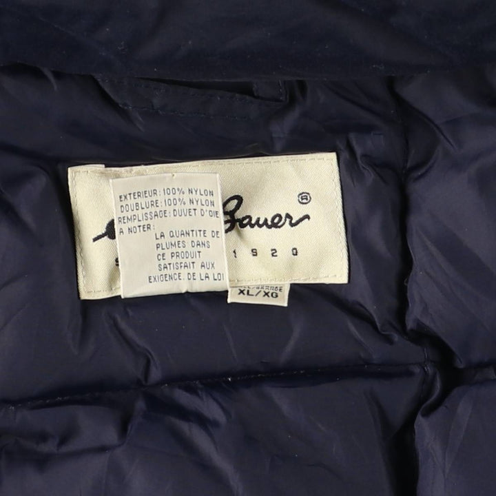 Eddie Bauer Goose Down Parka, Men's XL Nylon navy blue type Vintage Second Hand