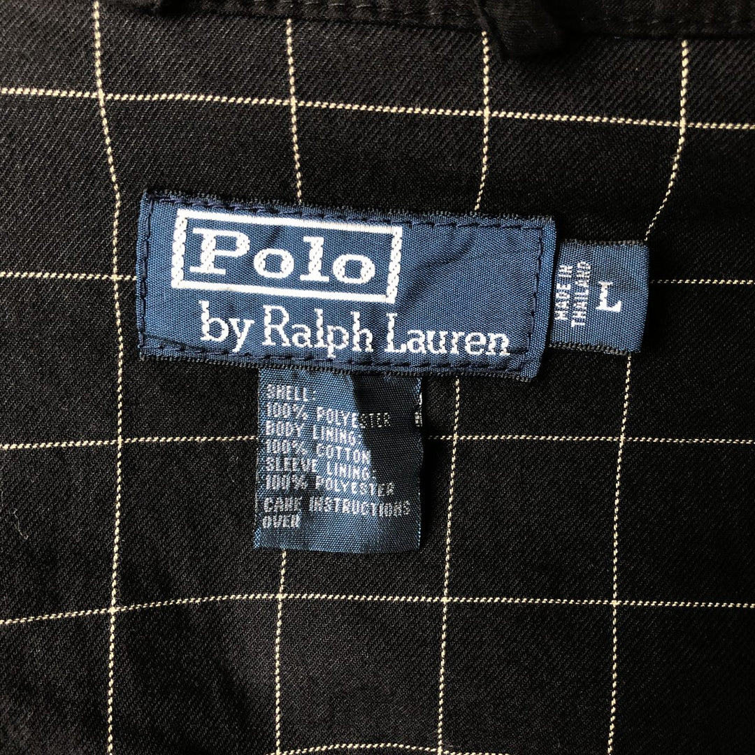 Ralph Lauren POLO by Ralph Lauren Swing Top Sports Jacket Men's L size polyester black type Vintage Second Hand