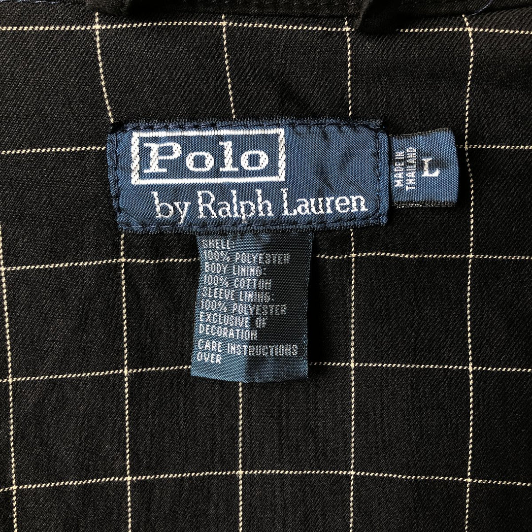 Ralph Lauren POLO by Ralph Lauren Swing Top Sports Jacket Men's L size polyester black type Vintage Second Hand