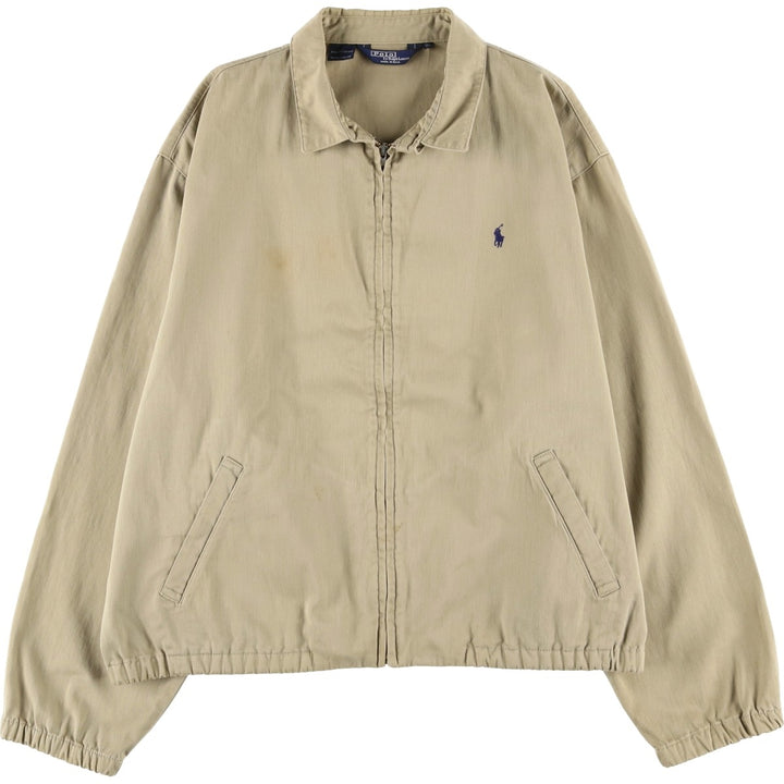 90'S Ralph Lauren POLO by Ralph Lauren Swing Top Sports Jacket Made in USA Men's XL cotton Beige type Vintage Second Hand